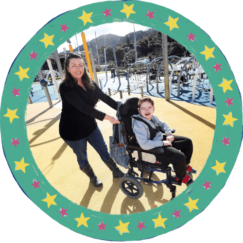 C.W.D - Kylee & Her Son Alex Aged 9 Testing Out The Accessibility Of Whangārei Playgrounds